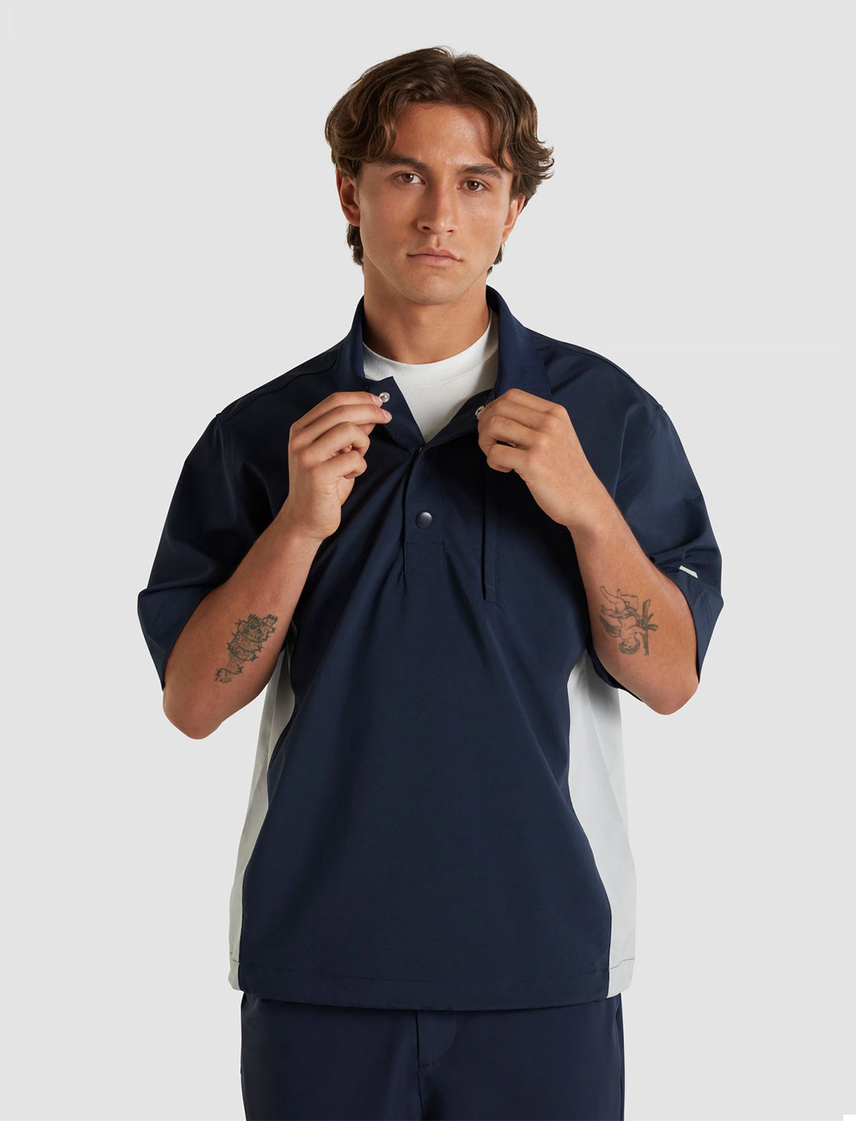 MANORS GOLF Shooter Shirt in Navy