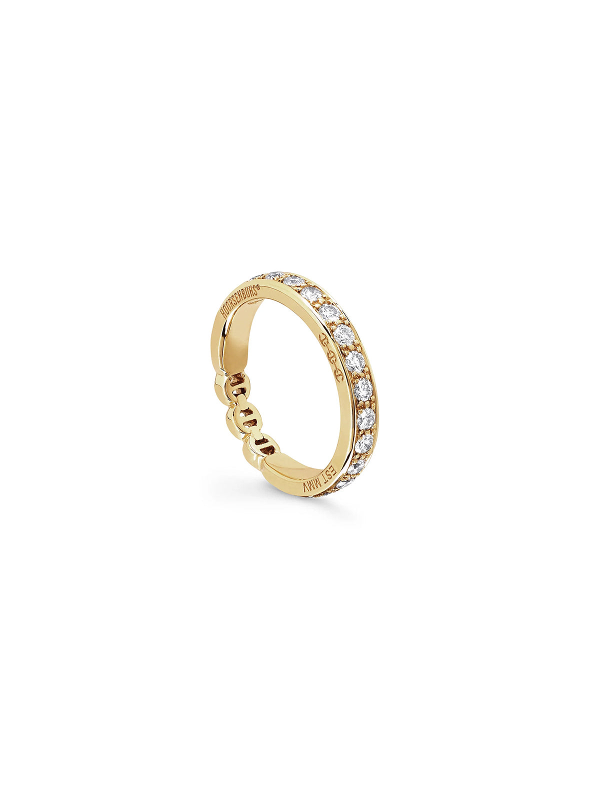 HOORSENBUHS Americana with Diamonds Ring 18k Yellow Gold