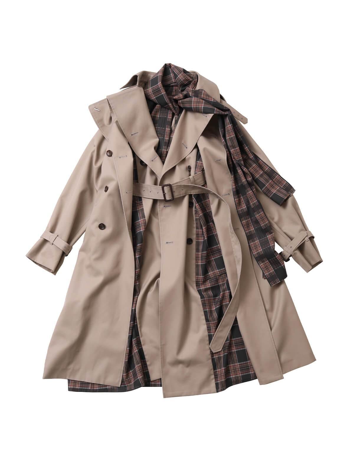 BEAUTIFUL PEOPLE Pima Cotton Twill Trench Coat in Sand | CLOSET Singapore