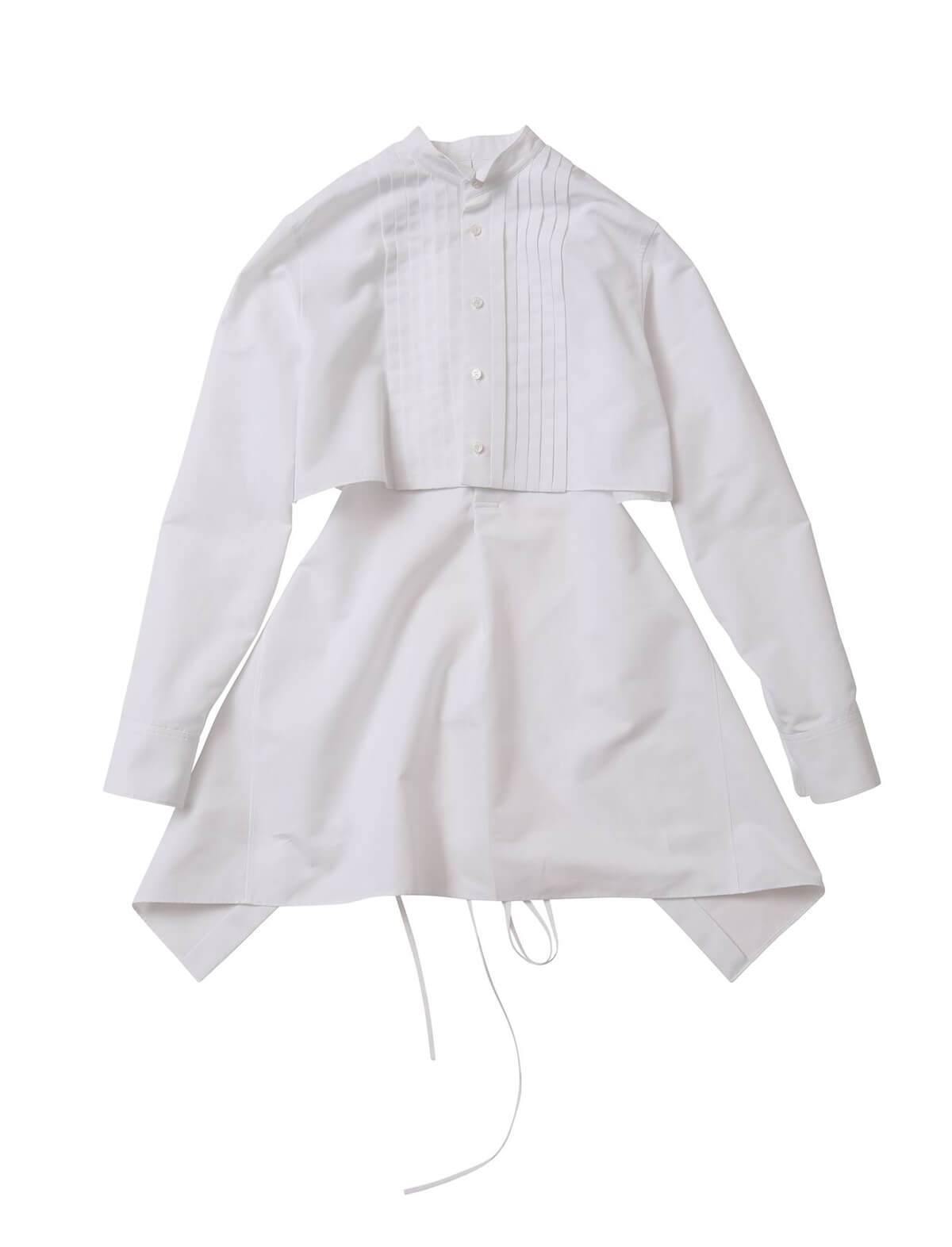 BEAUTIFUL PEOPLE Tuxedo Apron Cotton Shirt in Off White | CLOSET Singapore