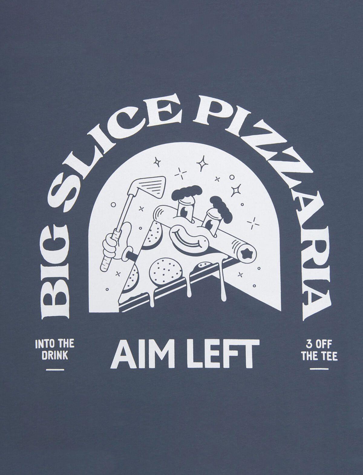 MANORS GOLF Big Slice T-Shirt in Petrol Blue