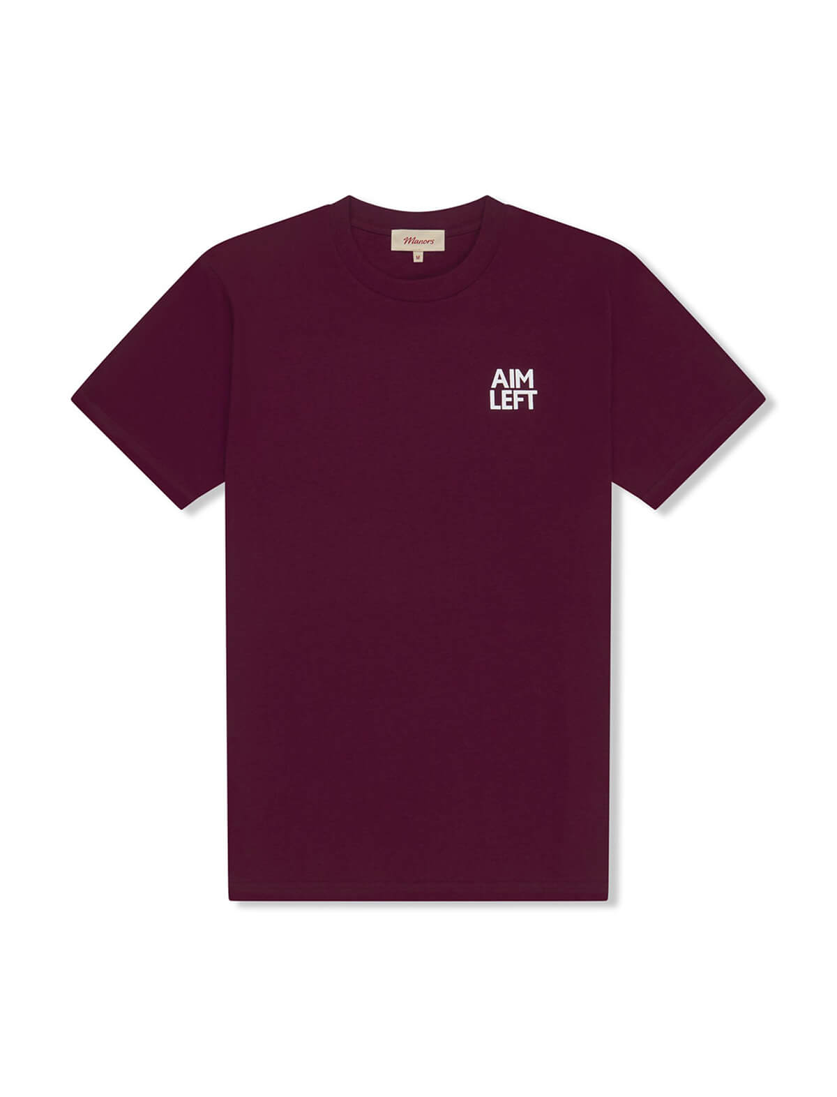 MANORS GOLF Big Slice T-Shirt in Burgundy