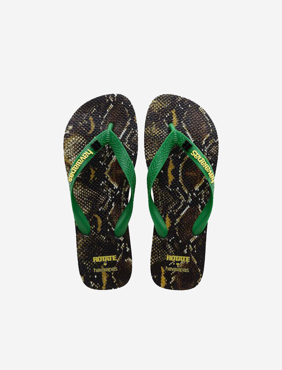 ROTATE X HAVAIANAS Flip Flops in Black Snake