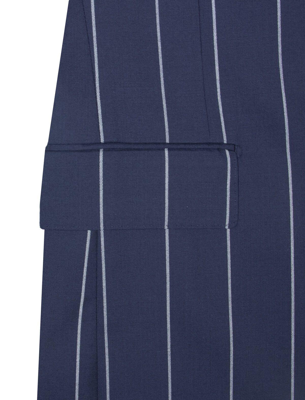 GABRIELE PASINI 2-Piece Lana Wool Suit in Blue Chalk Stripes | CLOSET Singapore