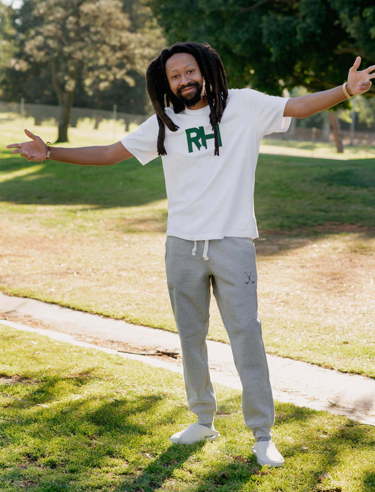 RECREATIONAL HABITS Bogey Short Sleeve Tee in White