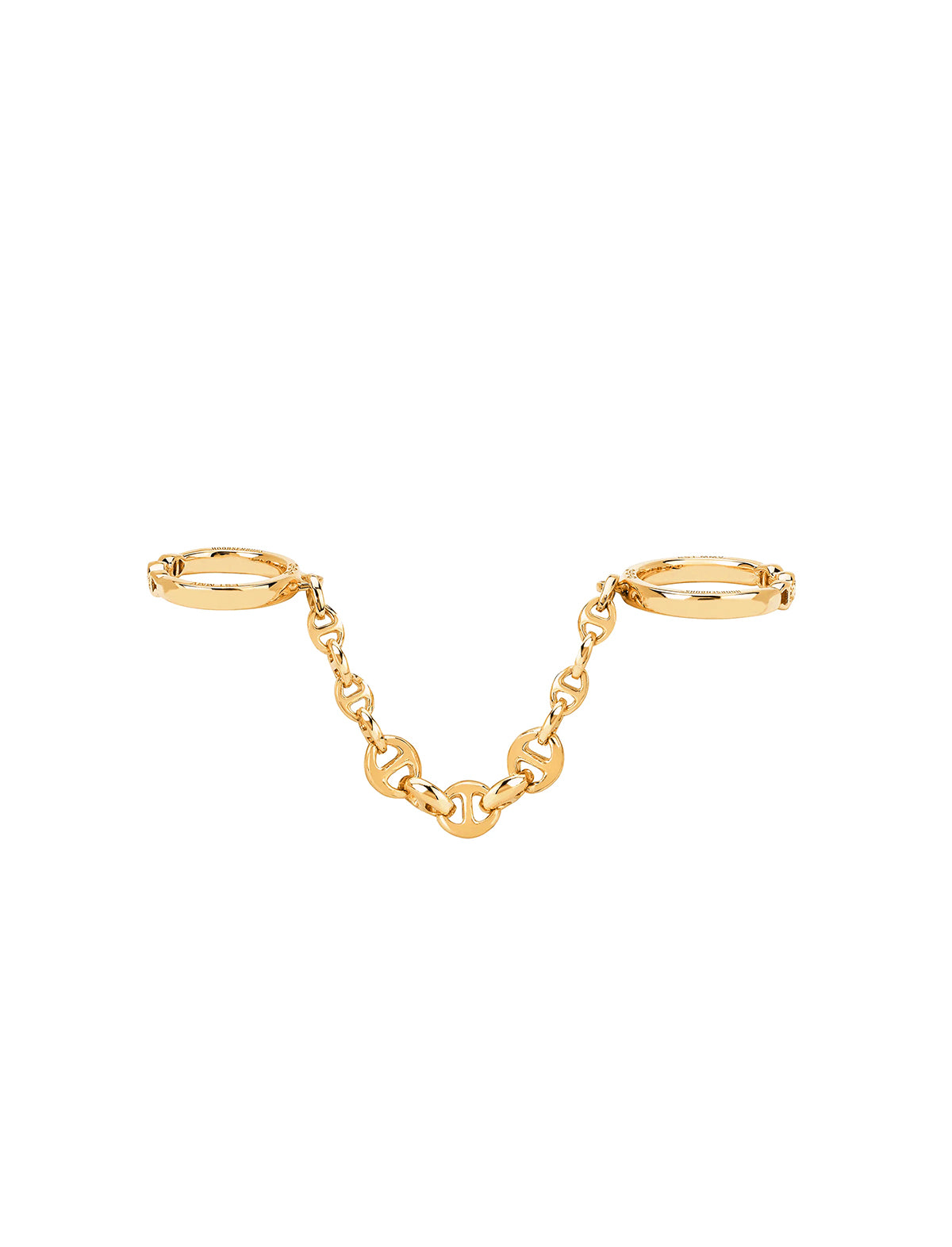 HOORSENBUHS Bonded 3mm Open-Links with 5mm Open-Links Ring 18k Yellow Gold