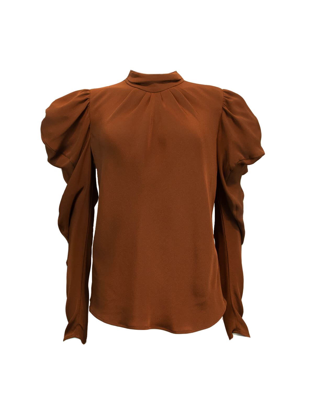 REJINA PYO Sofia Woven Blouse in Brown