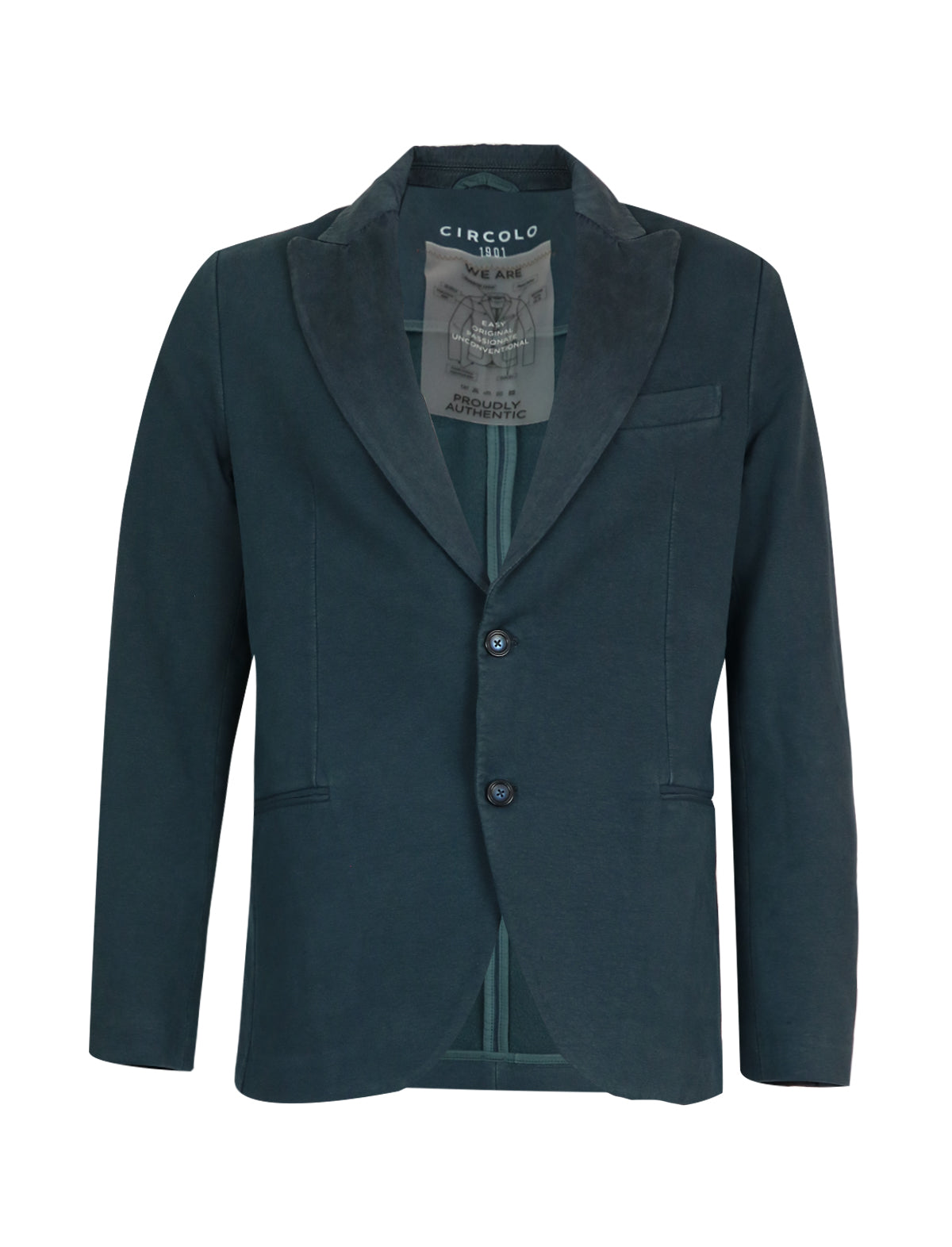 CIRCOLO 1901 Single-Breasted Cotton-Stretch Blazer in French Blue