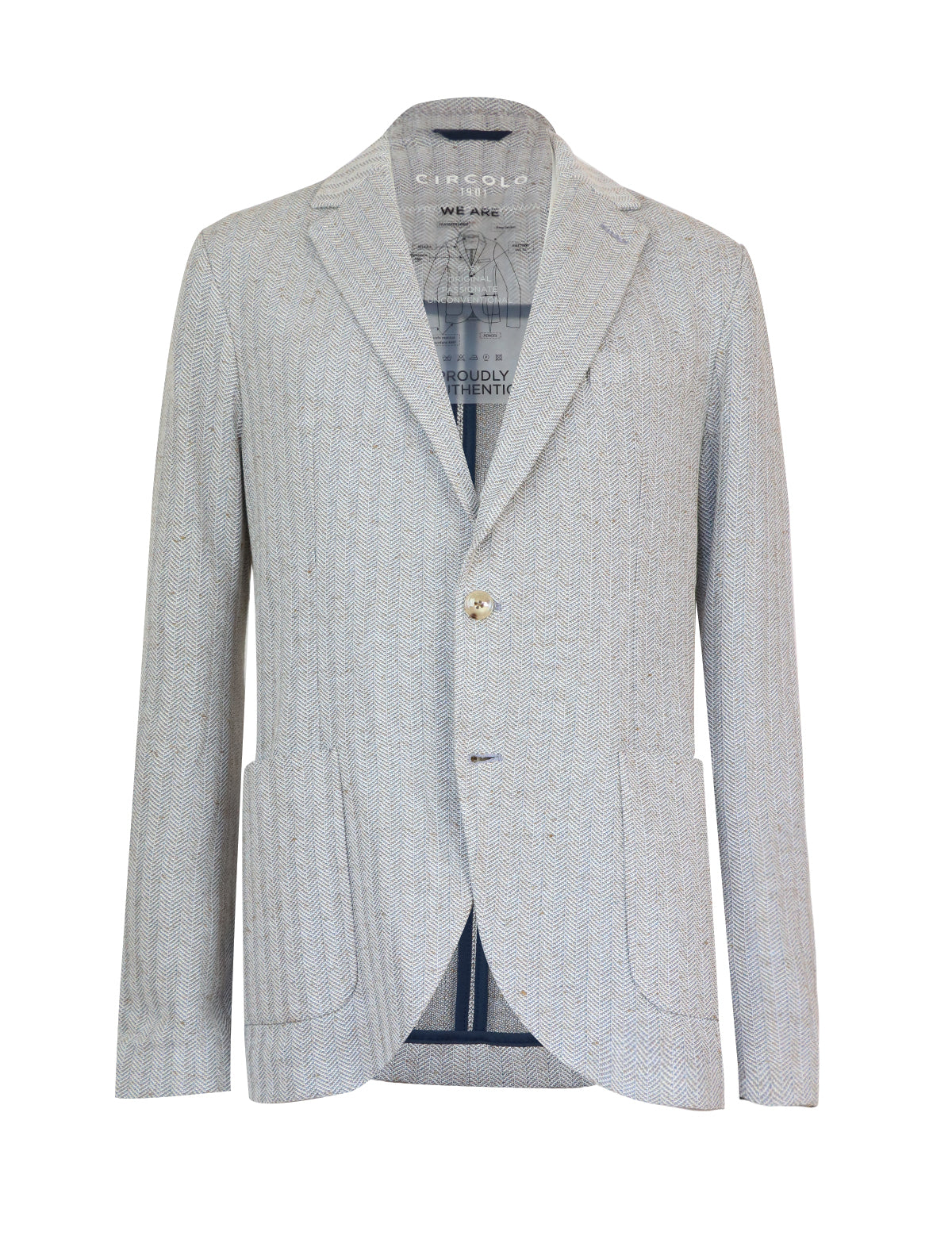 CIRCOLO 1901 Cotton-Linen Blazer in Grey