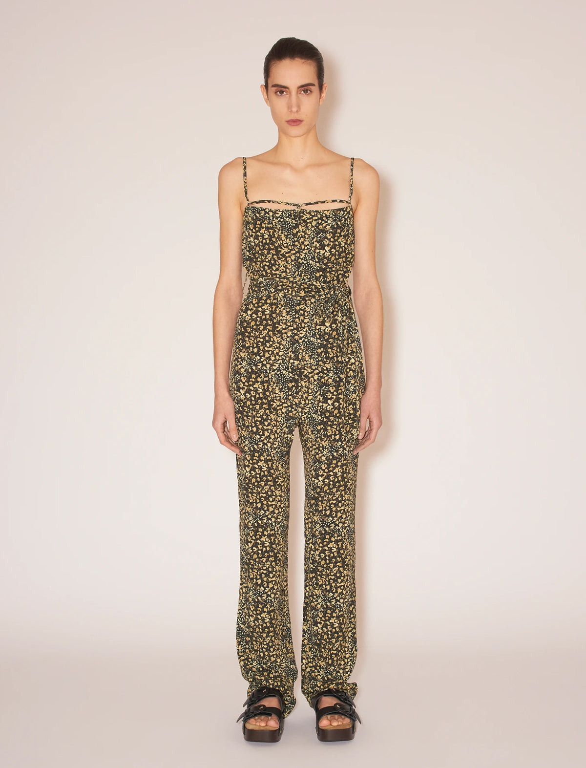 NANUSHKA Cado Jumpsuit in Tiny Leopard