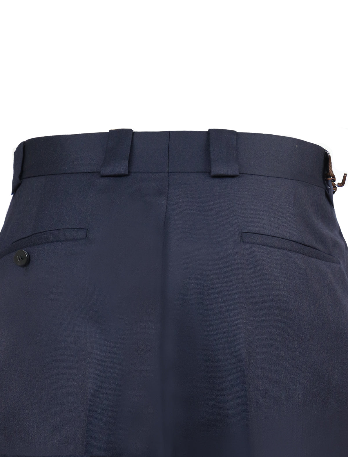 CARUSO Wool Tapered Trousers in Navy