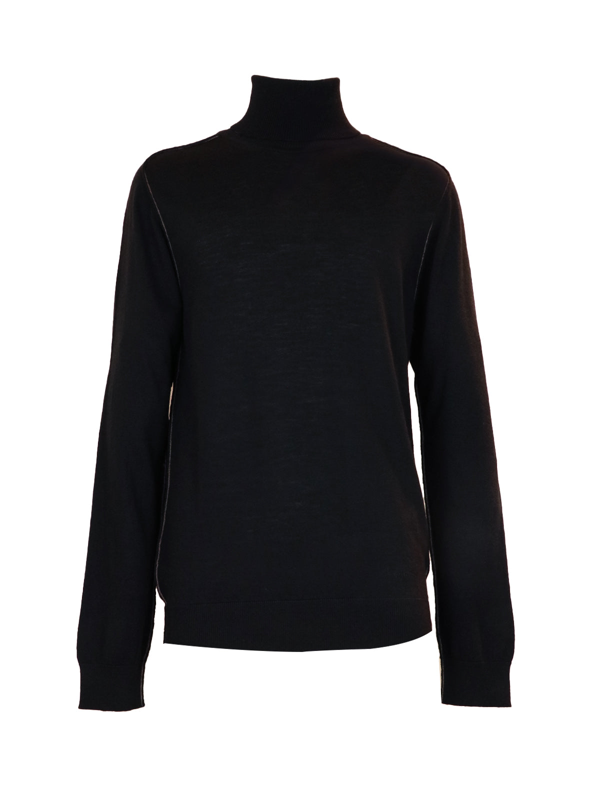 CARUSO Wool Turtleneck Sweater in Black