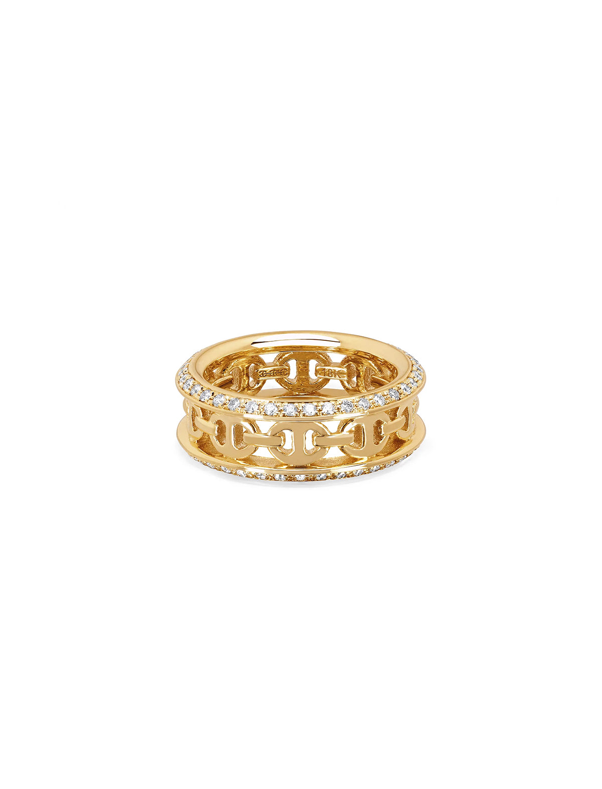 HOORSENBUHS Chassis with Diamonds Ring 18k Yellow Gold
