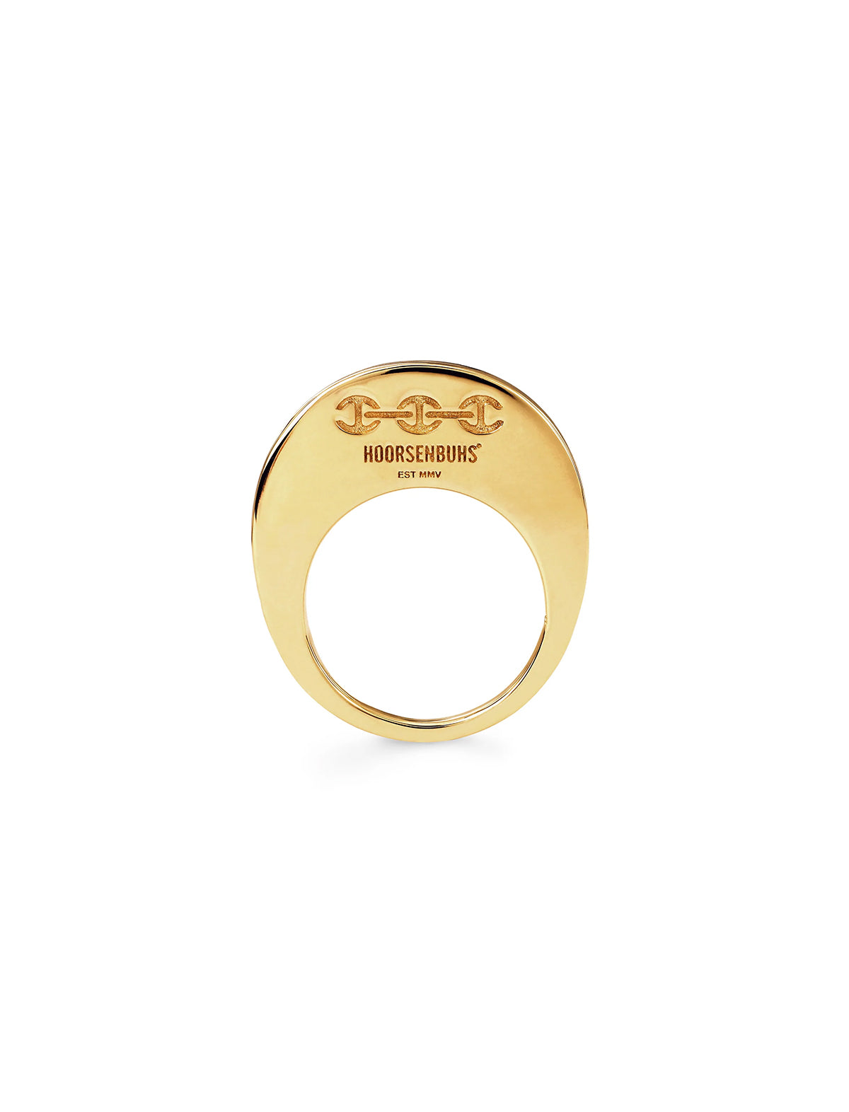 HOORSENBUHS Chip with Diamonds Ring 18k Yellow Gold