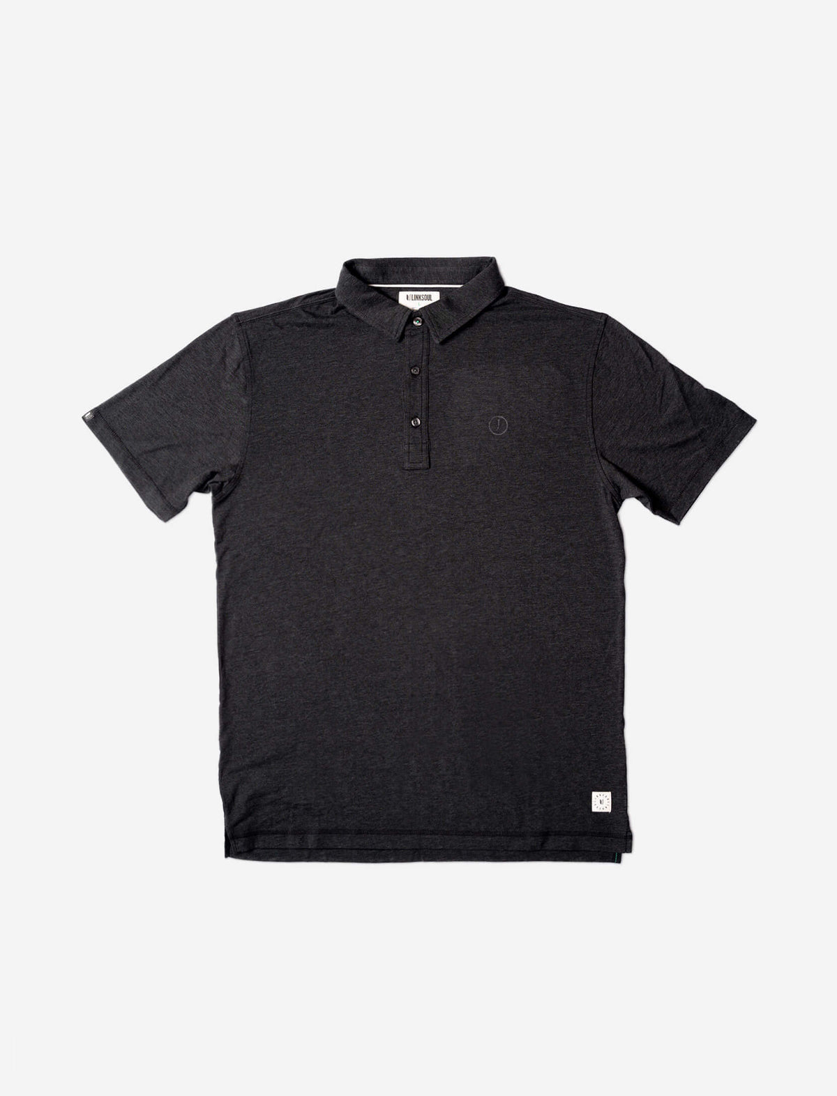 THE GOLFERS JOURNAL Circle Tee Drytech Polo Shirt in Black