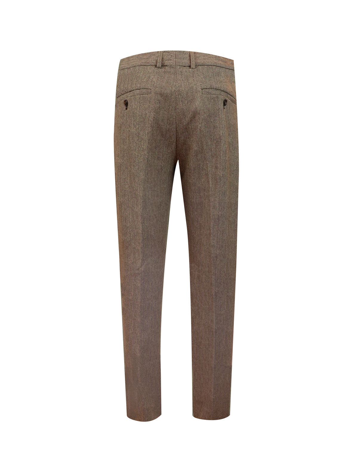 CIRCOLO 1901 Coulisse Herringbone Pants in Brown