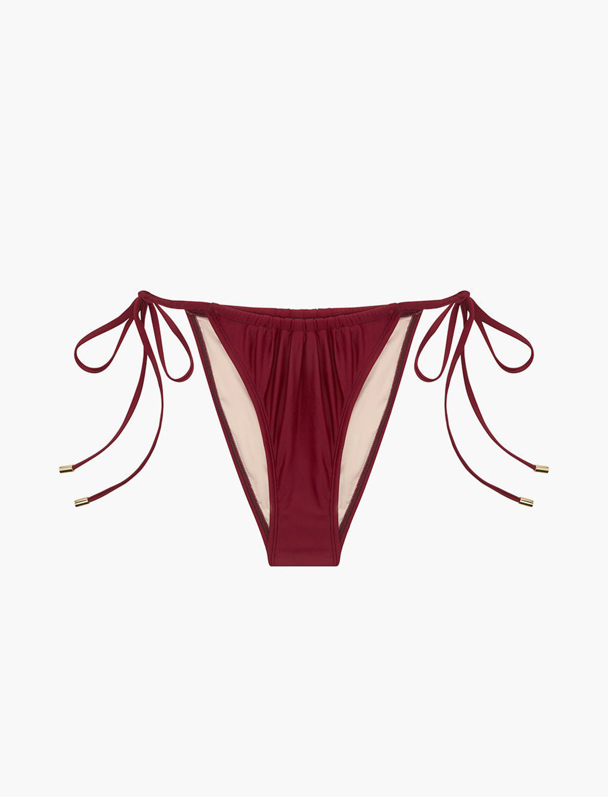 PEONY Ruched String Pant in Claret
