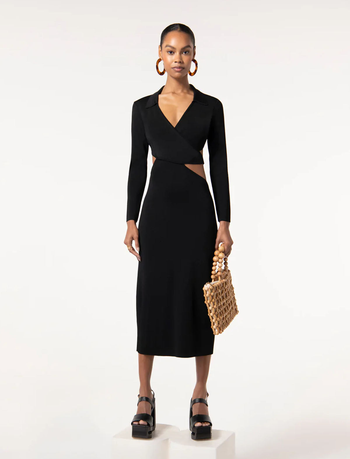 CULT GAIA Cristina Knit Dress in Black