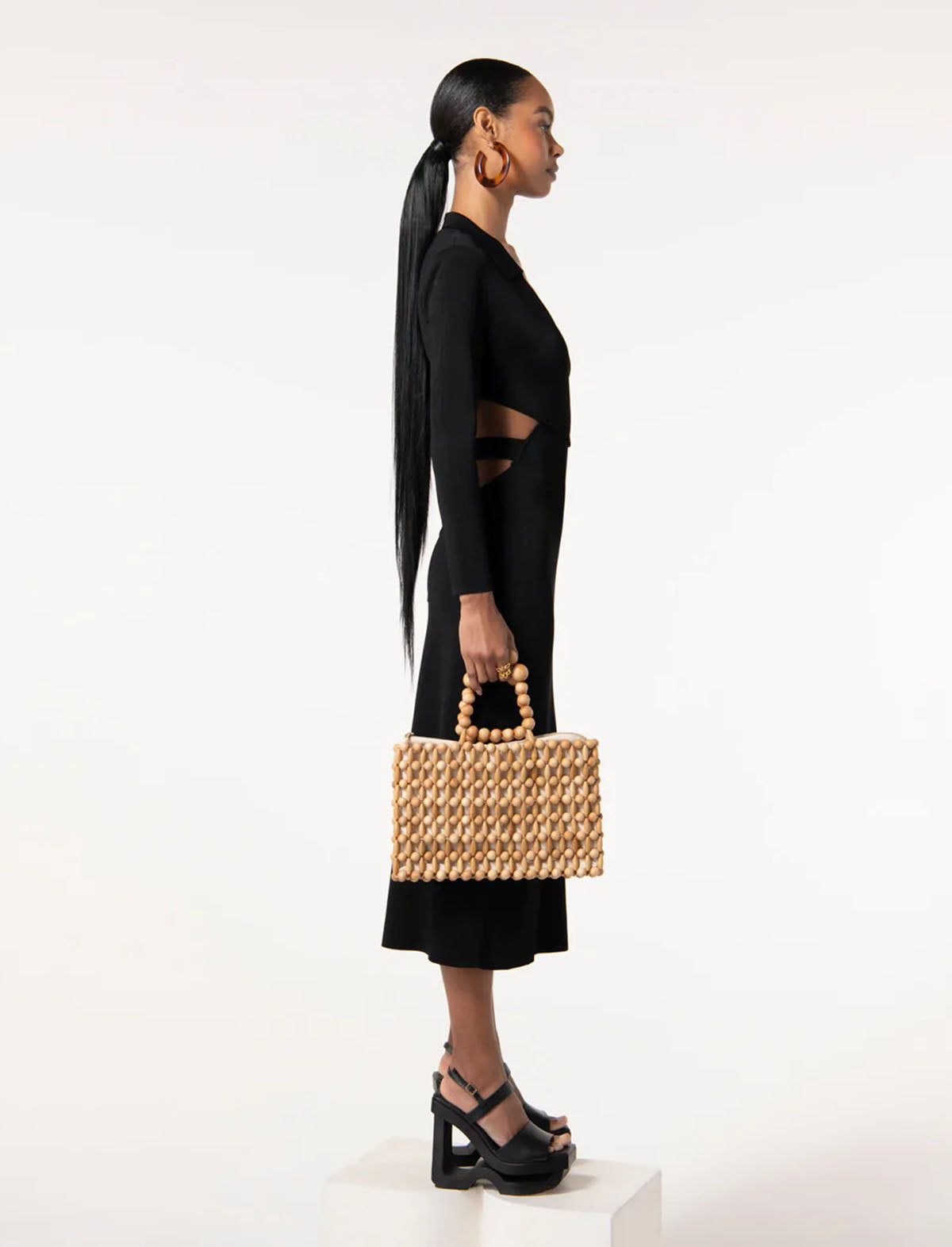 CULT GAIA Cristina Knit Dress in Black