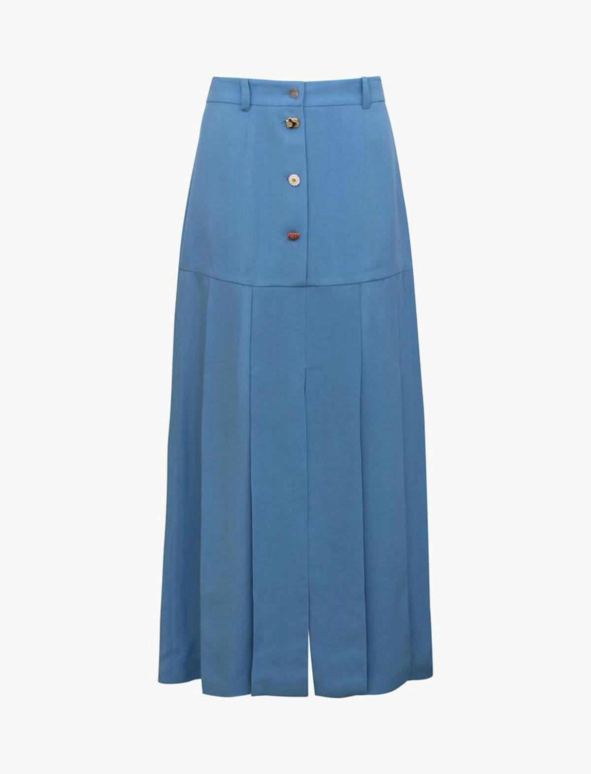 REJINA PYO Miller Viscose Skirt In Blue | CLOSET Singapore