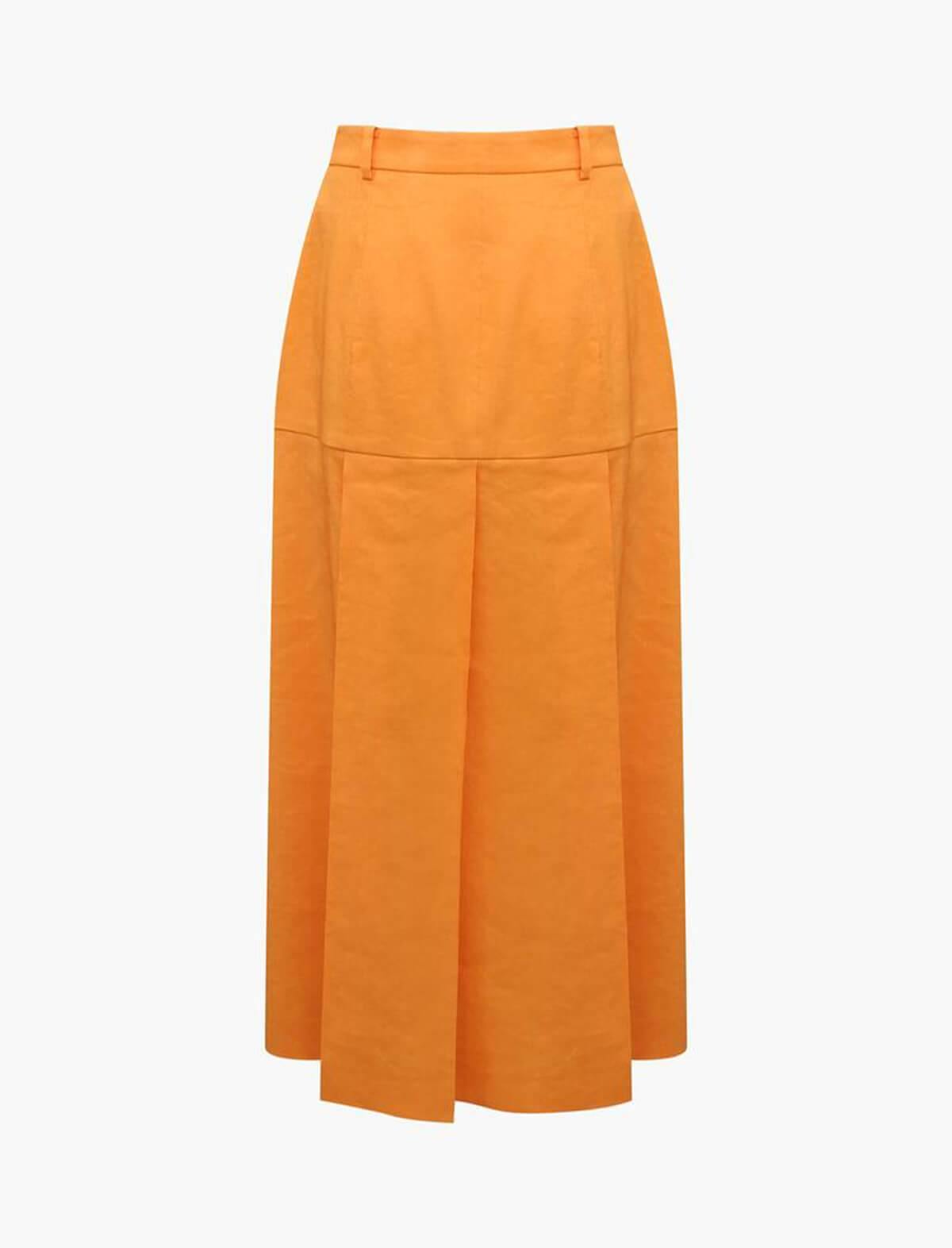 REJINA PYO Miller Viscose Blend Skirt In Orange | CLOSET Singapore