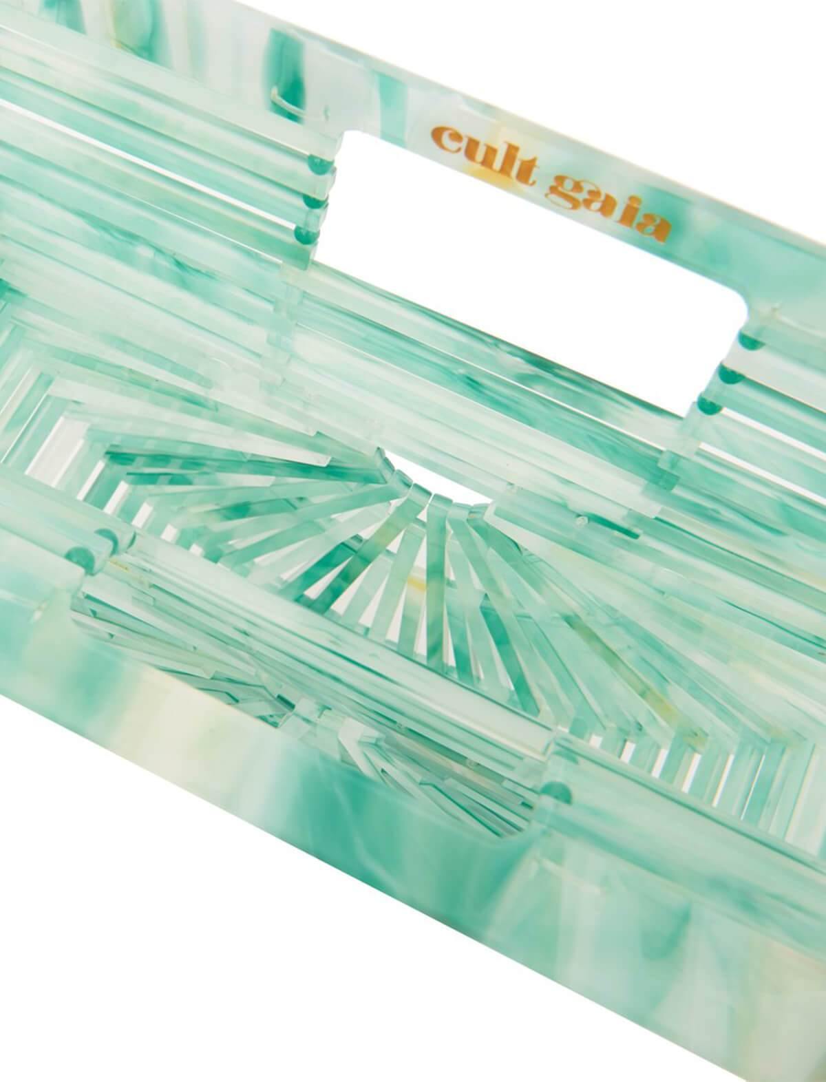 CULT GAIA Mini Acrylic Ark Clutch in Seaglass | CLOSET Singapore