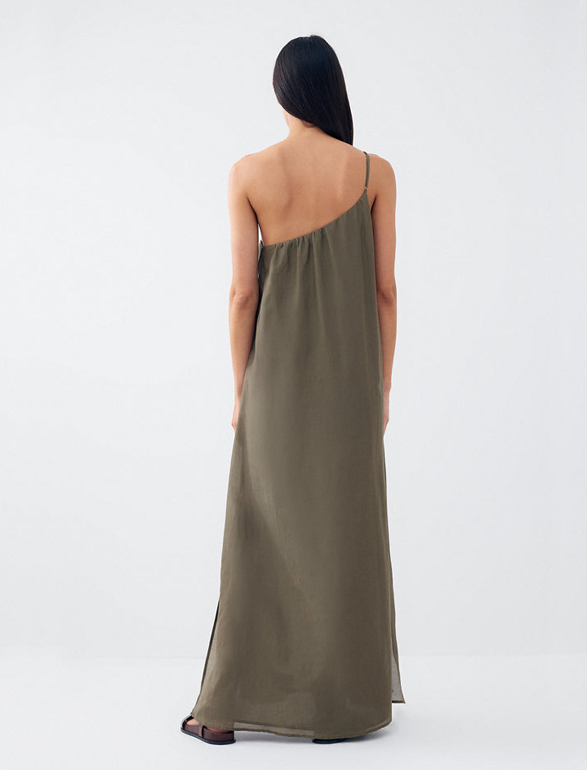 BIRD & KNOLL Otto Maxi Dress in Moss