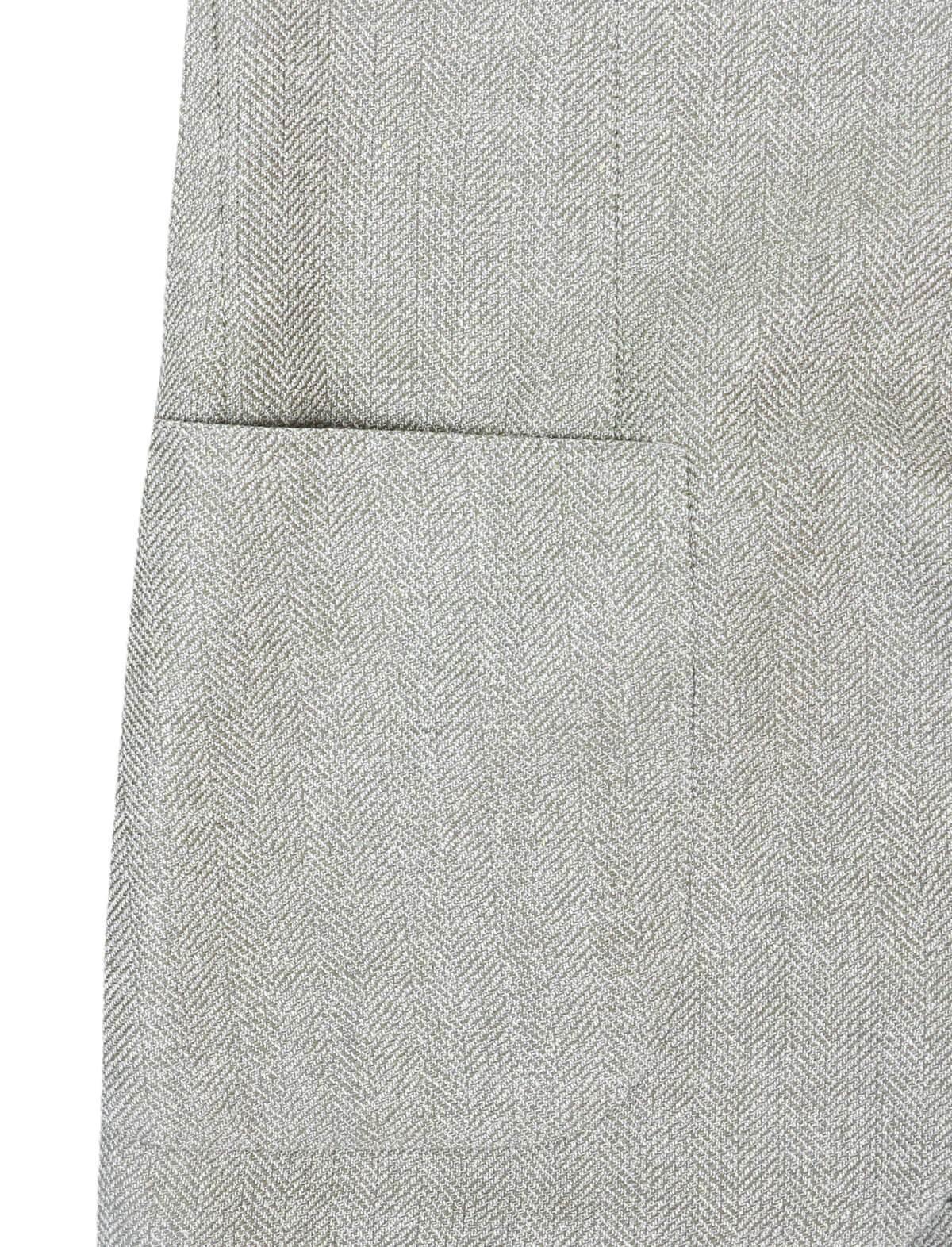 LARDINI Single-Breasted Blazer in Green and White | CLOSET Singapore