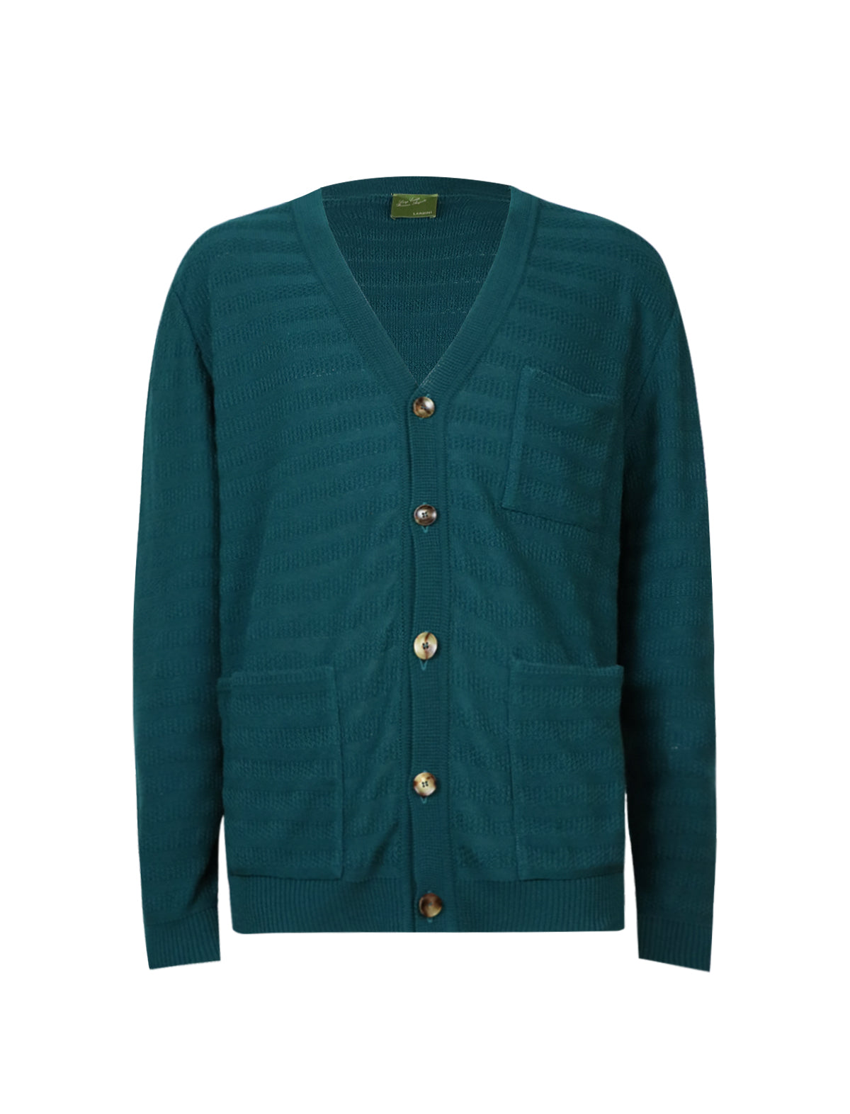 LARDINI Knitted Cardigan in Emerald Green