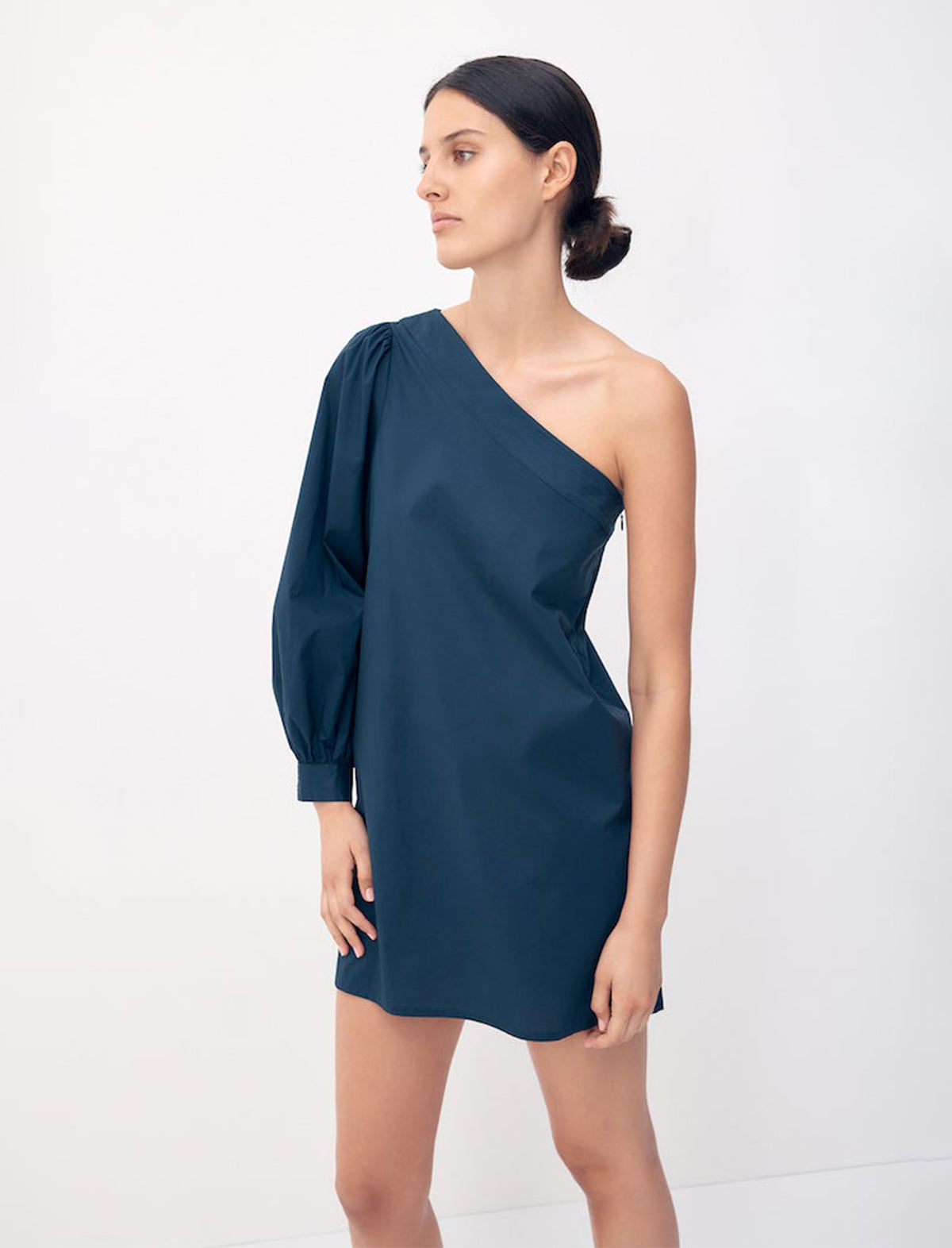 BIRD & KNOLL Effie Cotton Dress in Indigo