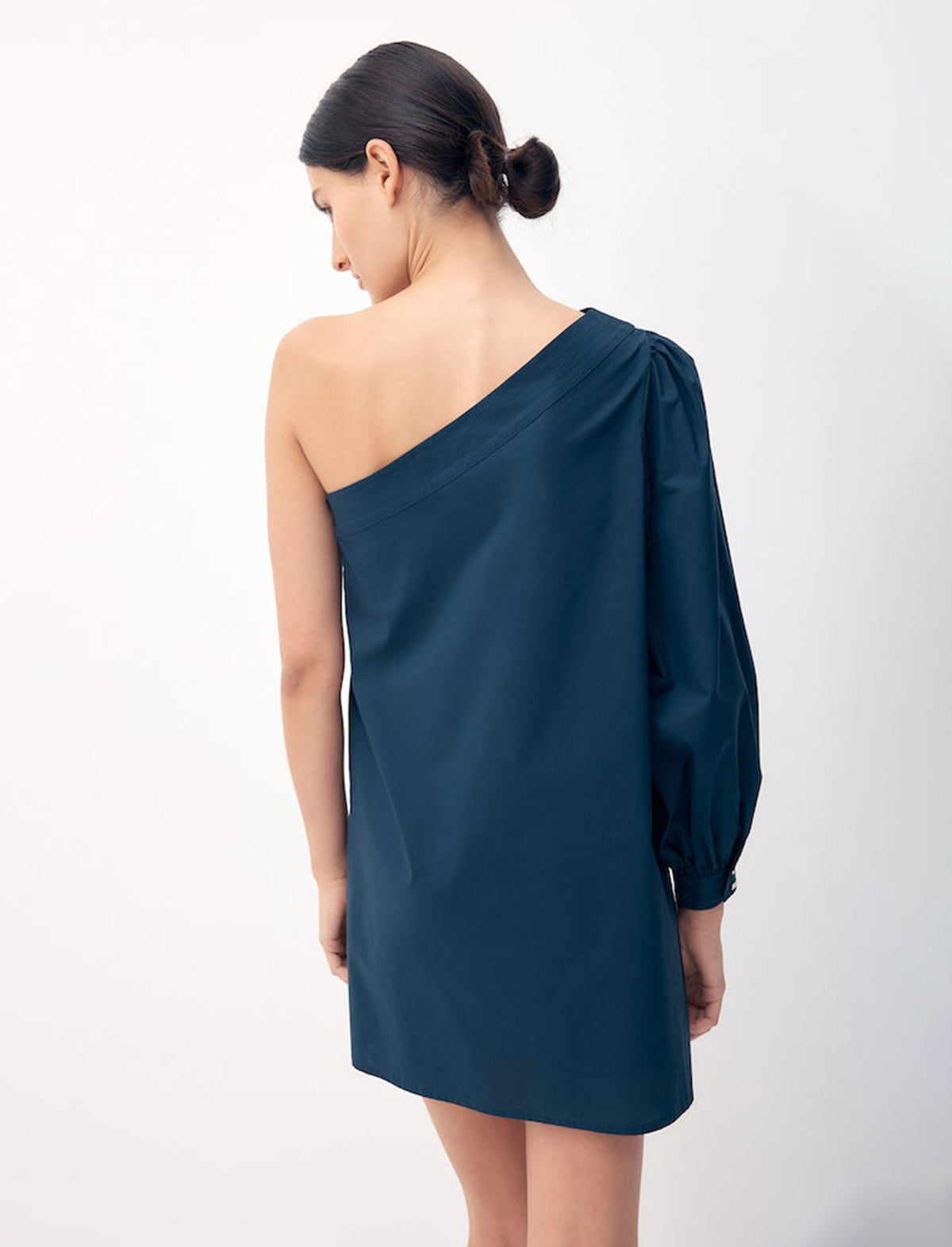 BIRD & KNOLL Effie Cotton Dress in Indigo