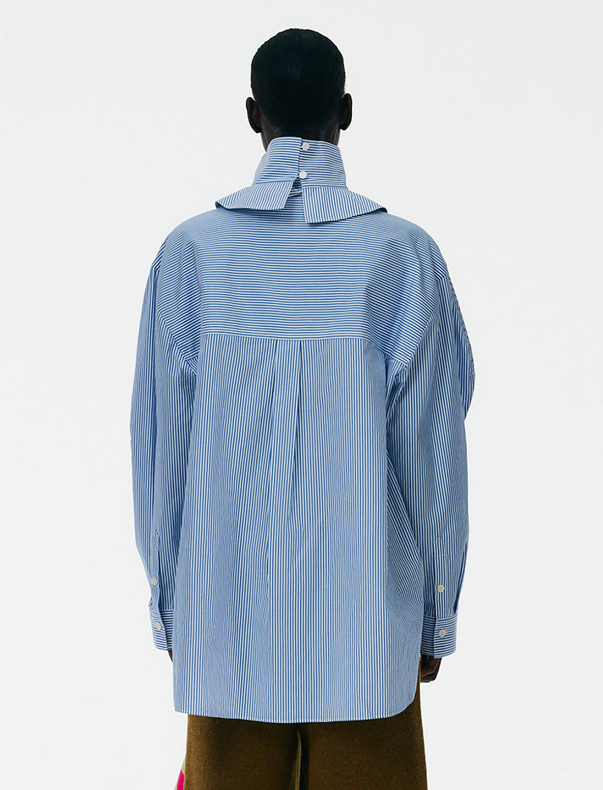 TIBI Striped Turtleneck Shirt Dicky