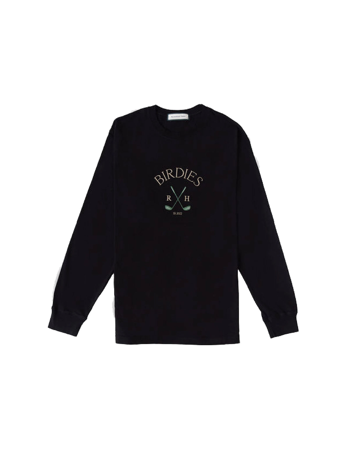 RECREATIONAL HABITS Fairway Long Sleeve Tee With Birdies in Black