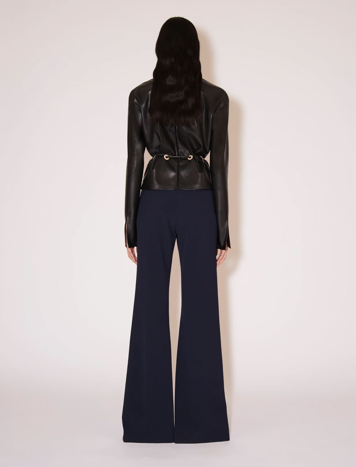 NANUSHKA Faroe Vegan Leather Top in Black