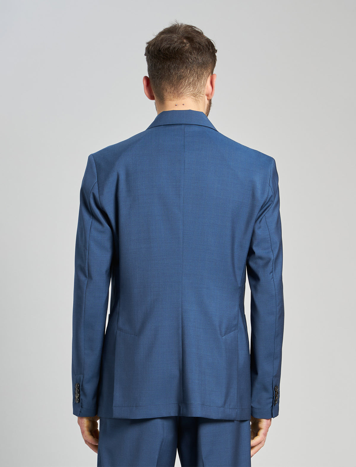 BARENA VENEZIA Double-Breasted Wool Jacket in Blue