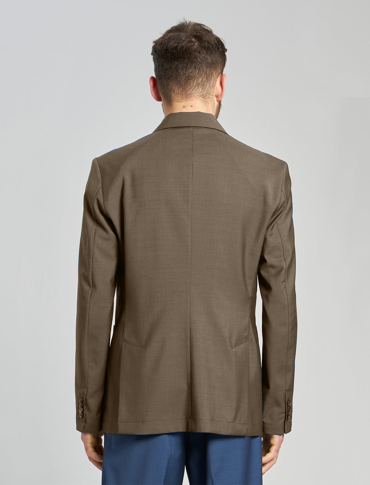 BARENA VENEZIA Double-Breasted Wool Jacket in Khaki