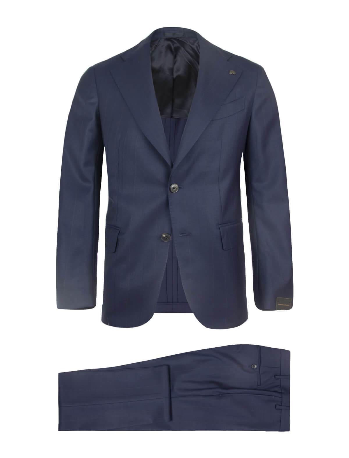 GABRIELE PASINI 2-Piece Lana Wool-Blend Twilled Suit in Navy Pinstripes | CLOSET Singapore