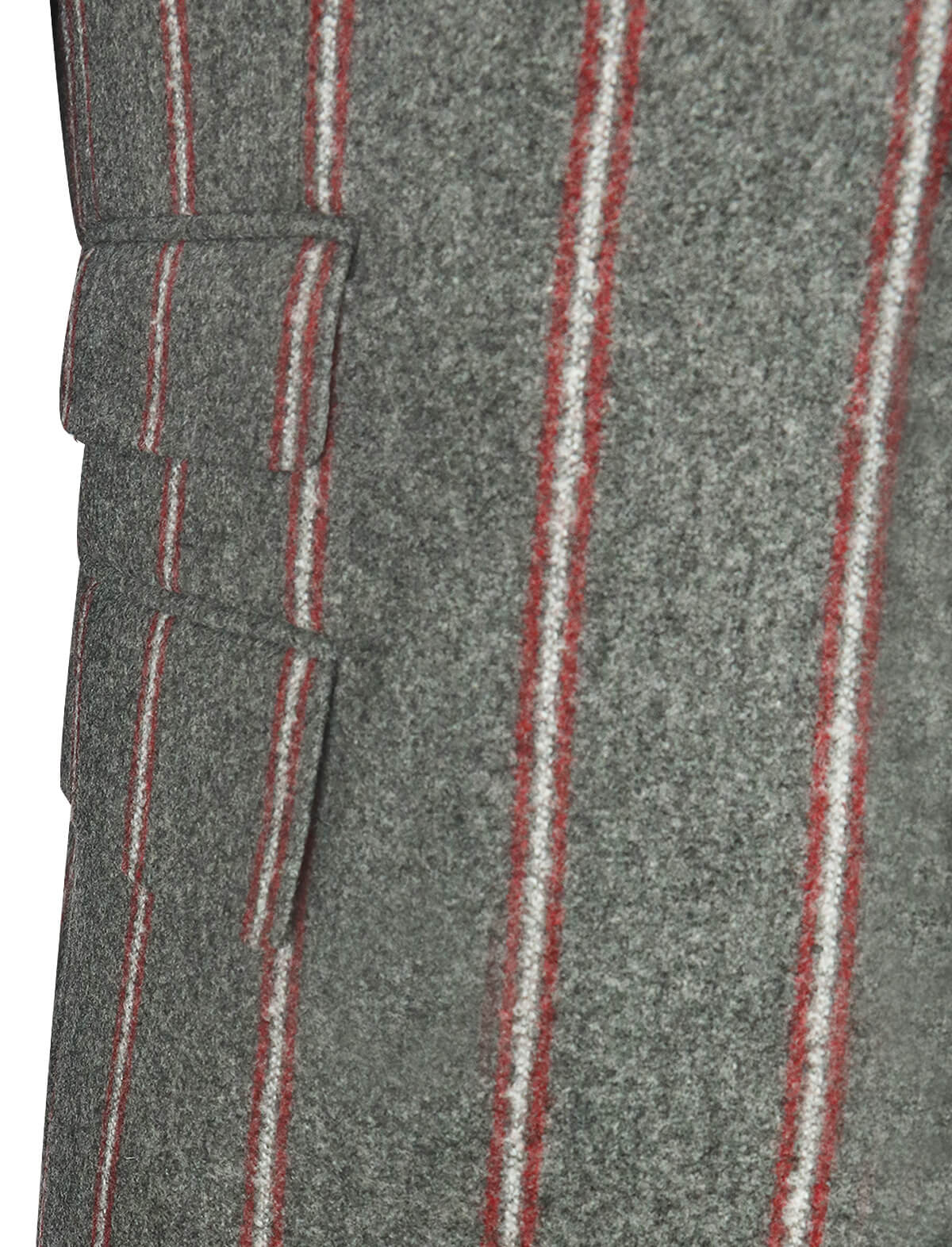 GABRIELE PASINI Single-Breasted Wool Blazer in Dark Grey Stripes