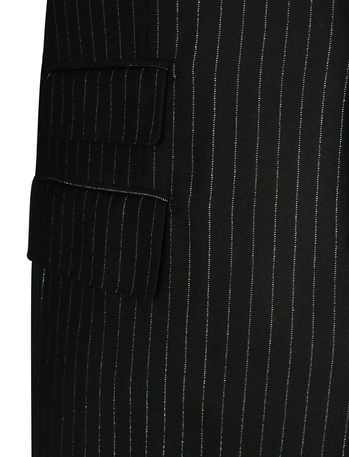 GABRIELE PASINI 2-Piece Wool Suit in Black/ Pinstripes