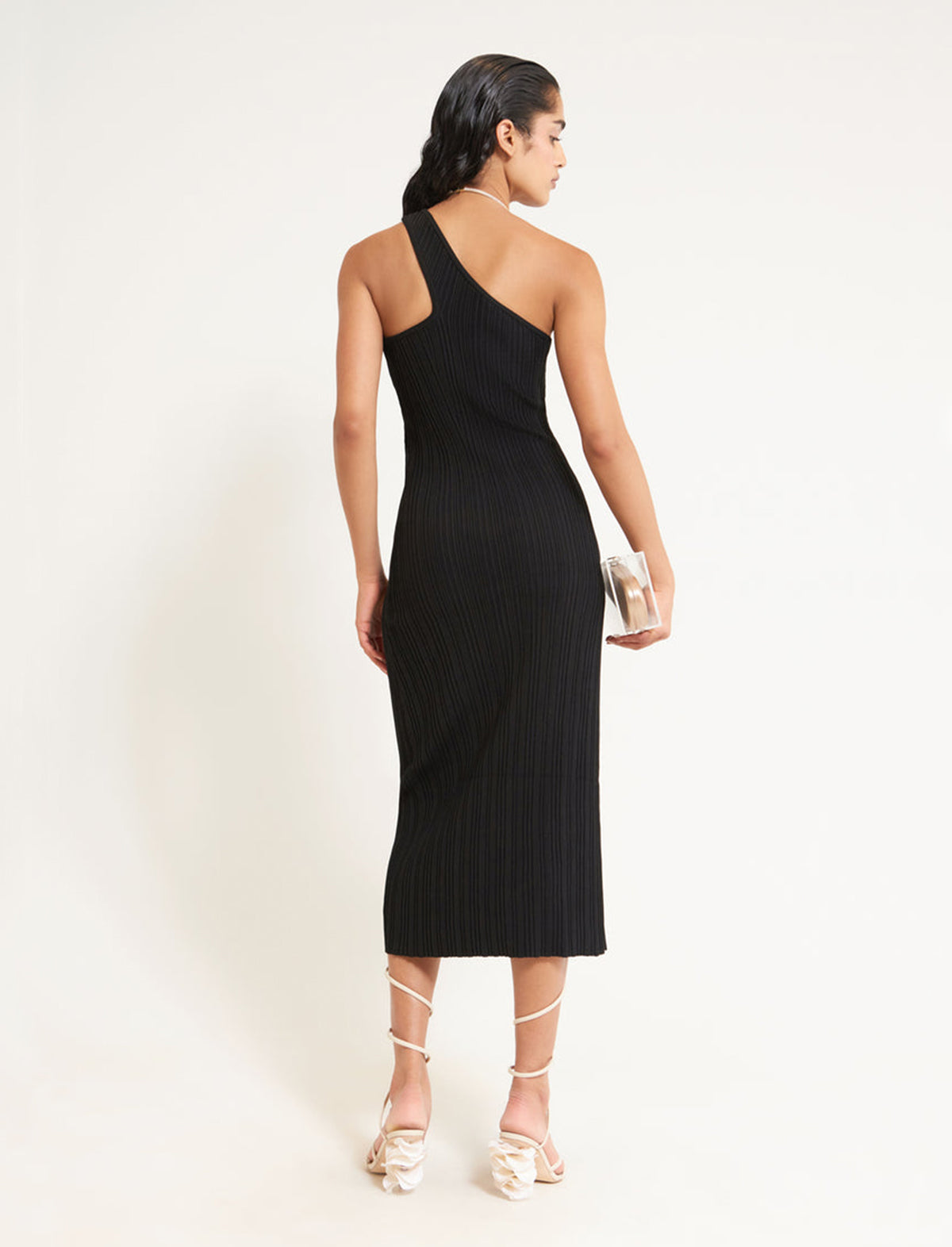 CULT GAIA Gracie Toga Knit Dress in Black