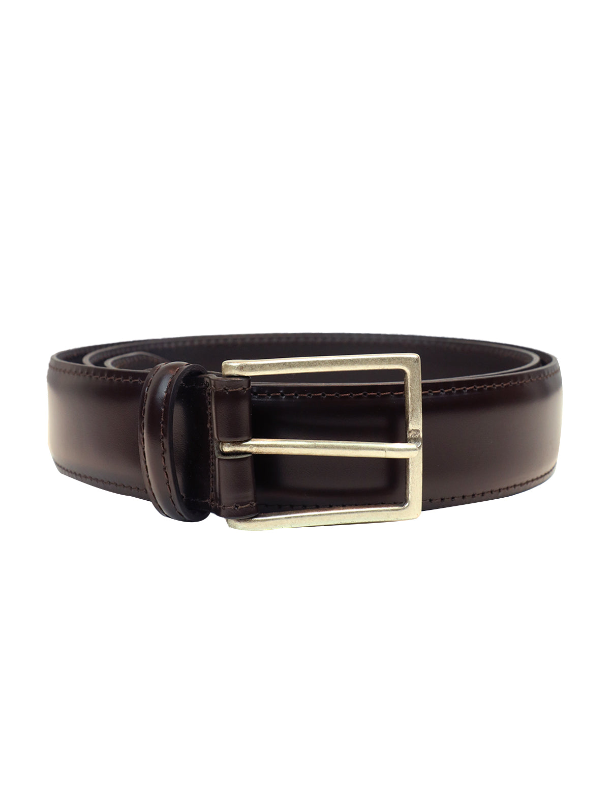 Andrea d'Amico Matte Calfskin Belt in Brown