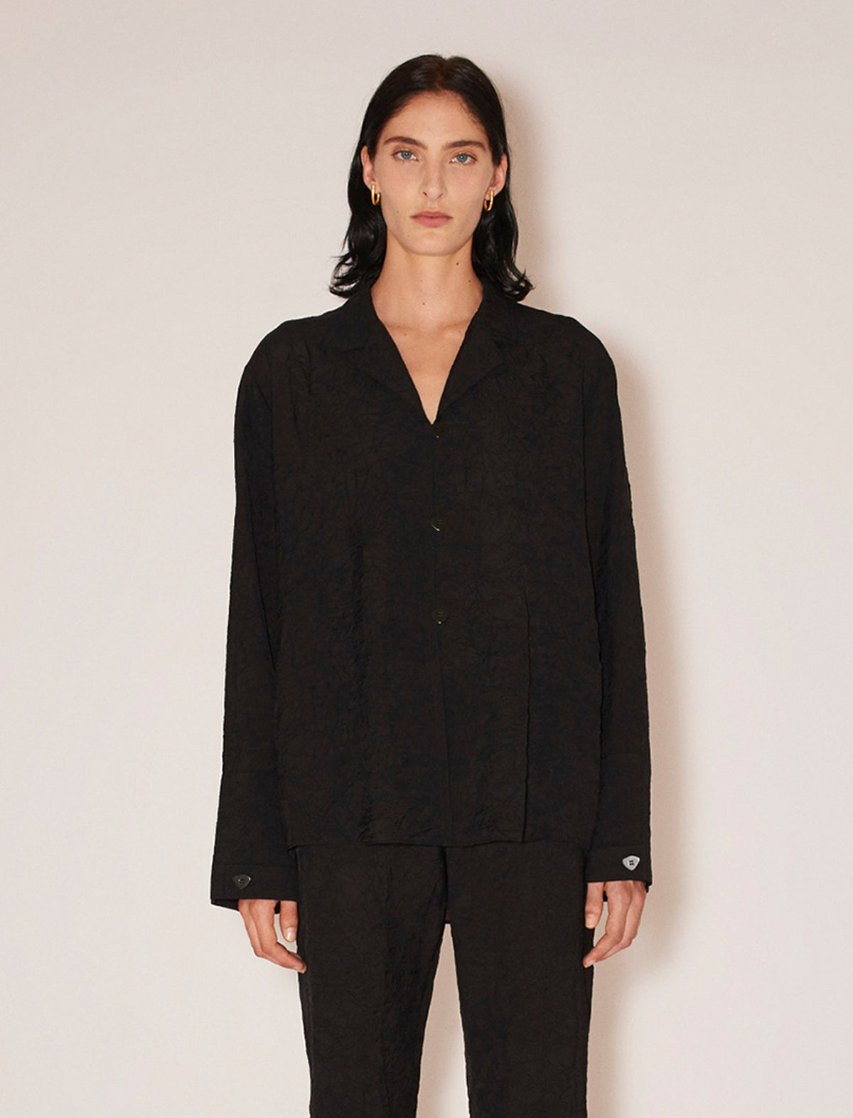 NANUSHKA Haina Shirt in Black