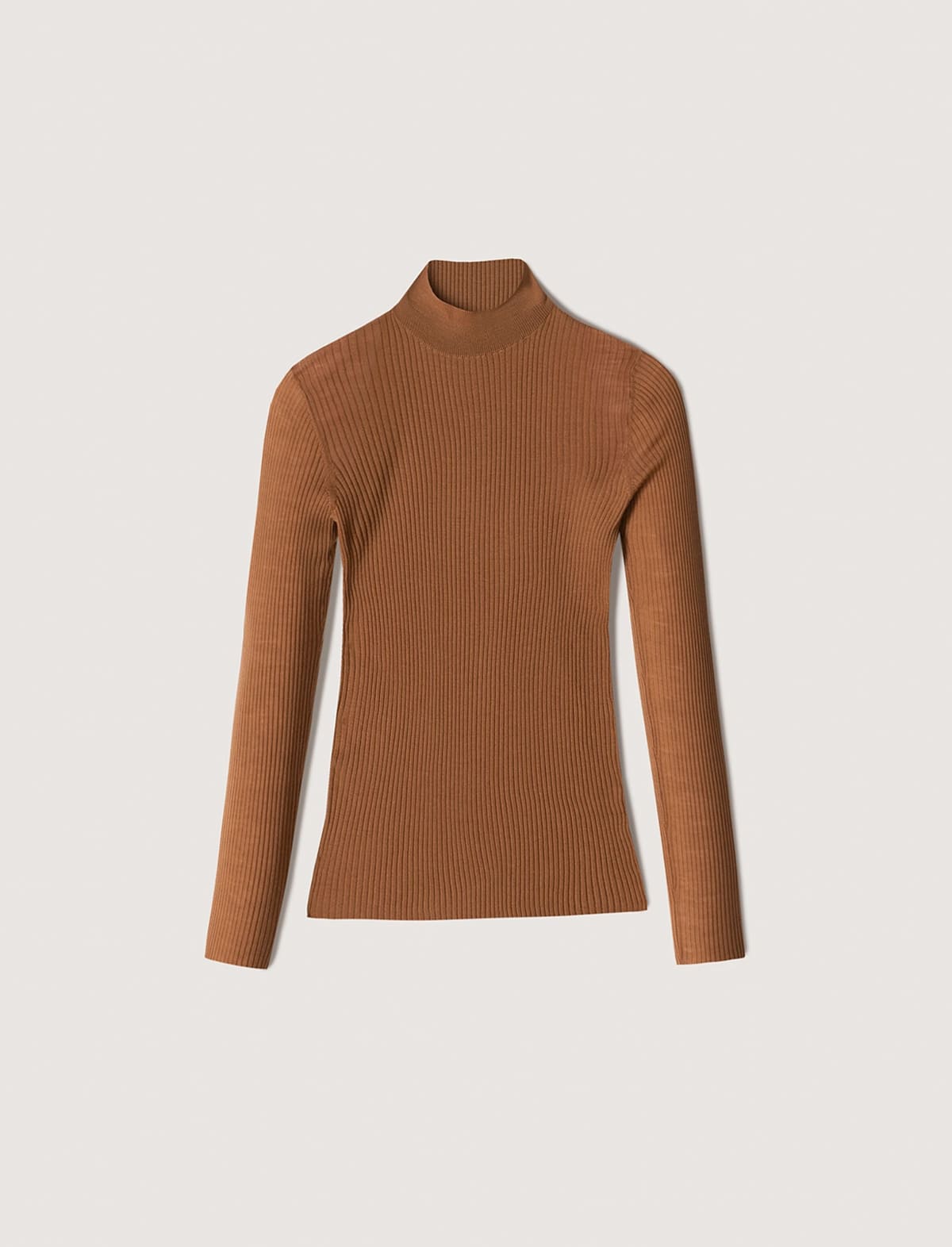 NANUSHKA Harri Merino Wool Turtleneck Top in Ginger
