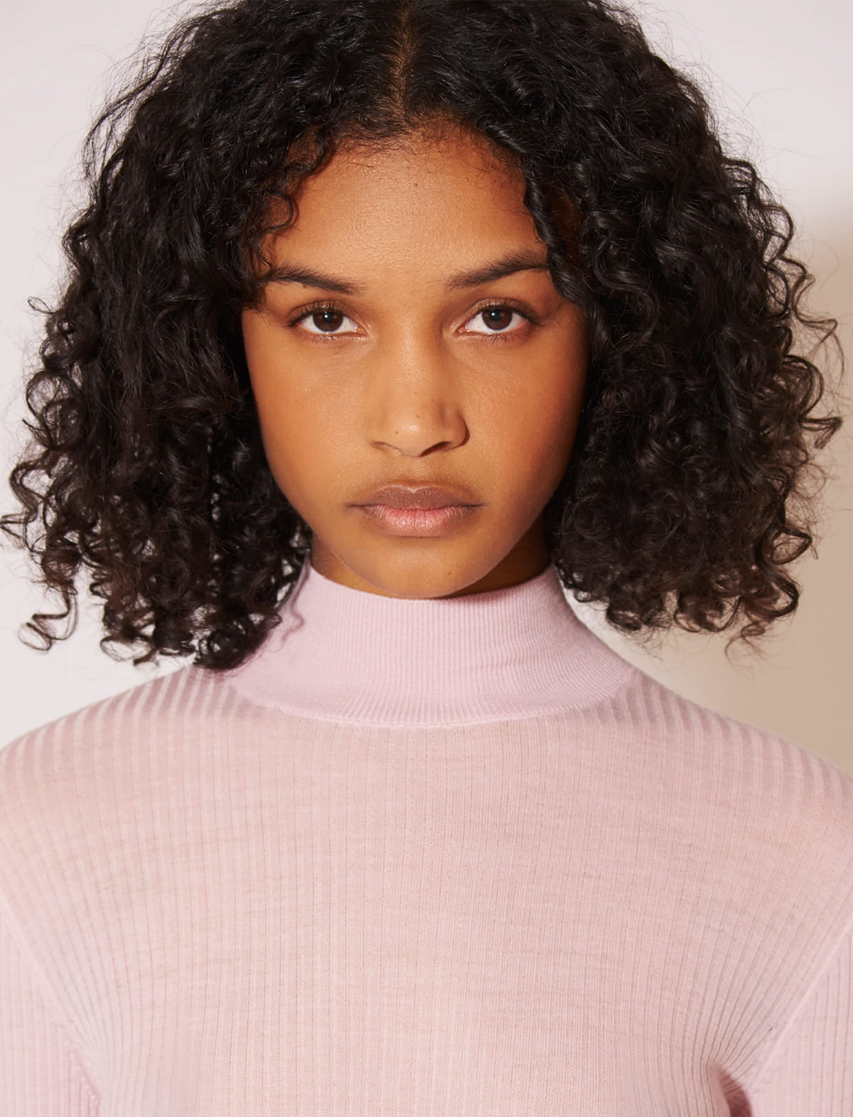 NANUSHKA Harri Merino Wool Turtleneck Top in Rose