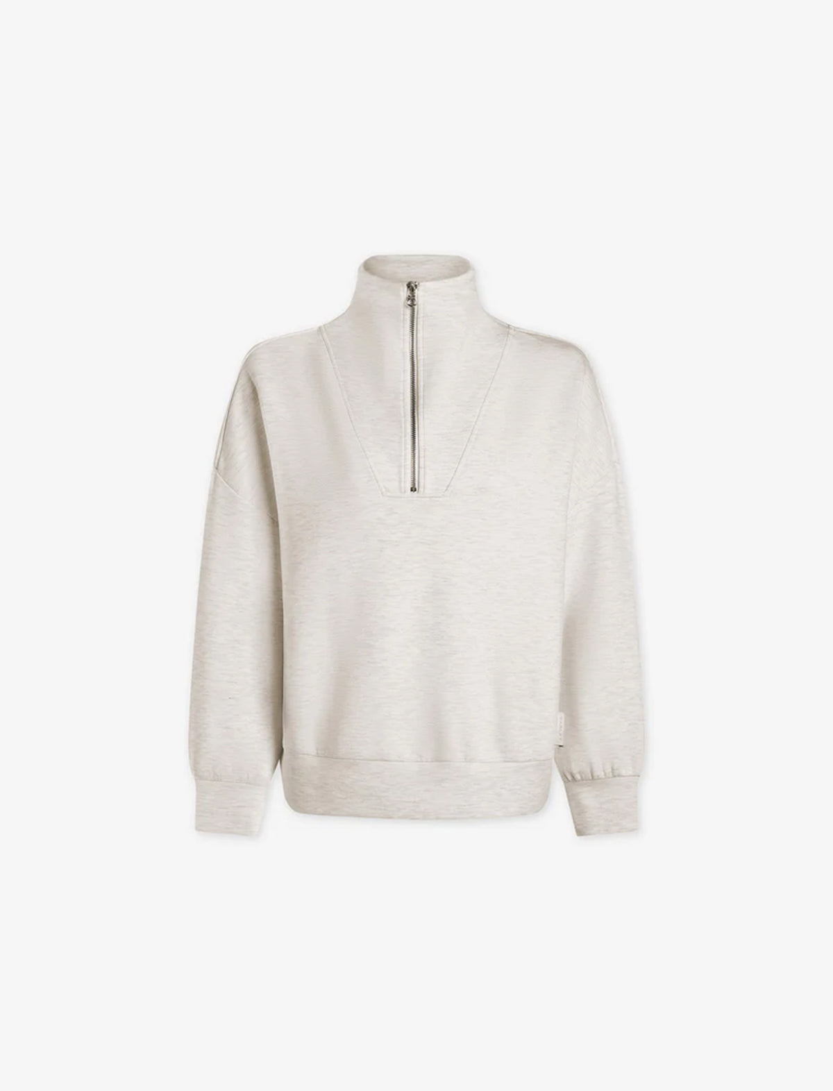 VARLEY Hawley Half Zip Sweat in Ivory Marl