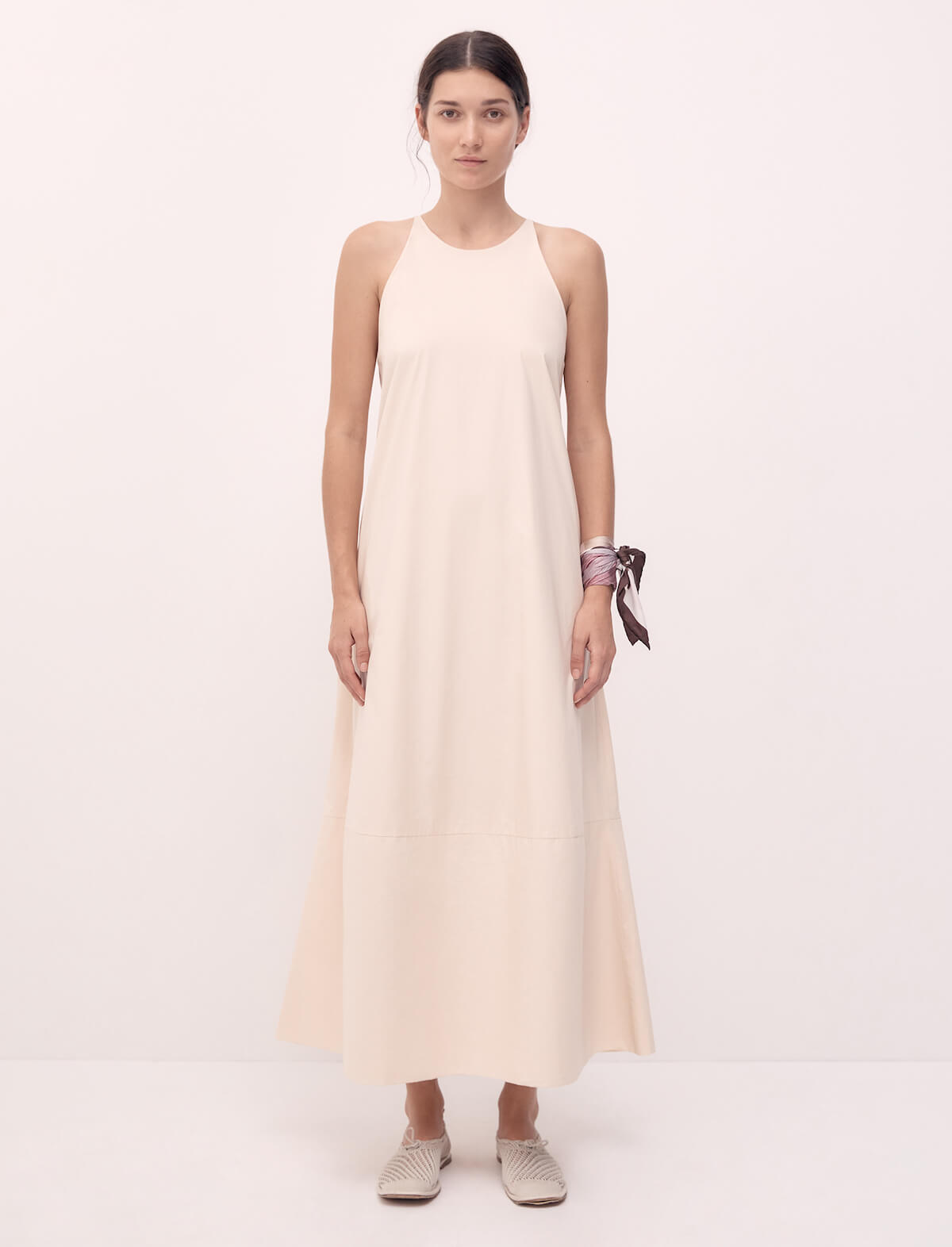 BIRD & KNOLL Hazel Cotton Dress In Coconut