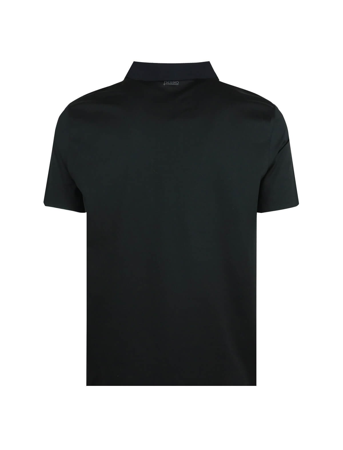 HERNO Superfine Cotton Stretch Polo Shirt In Black