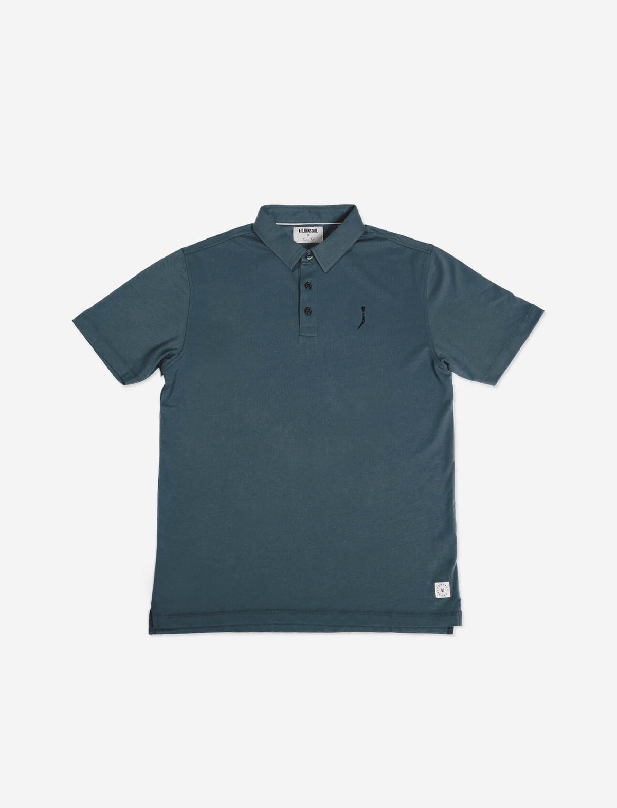 THE GOLFERS JOURNAL Stripe Show Hybrid Polo Shirt in Blue