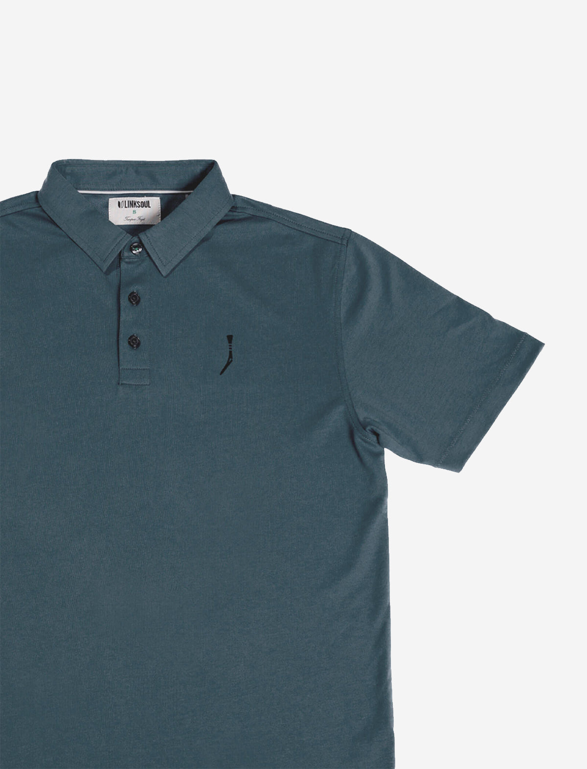 THE GOLFERS JOURNAL Stripe Show Hybrid Polo Shirt in Blue