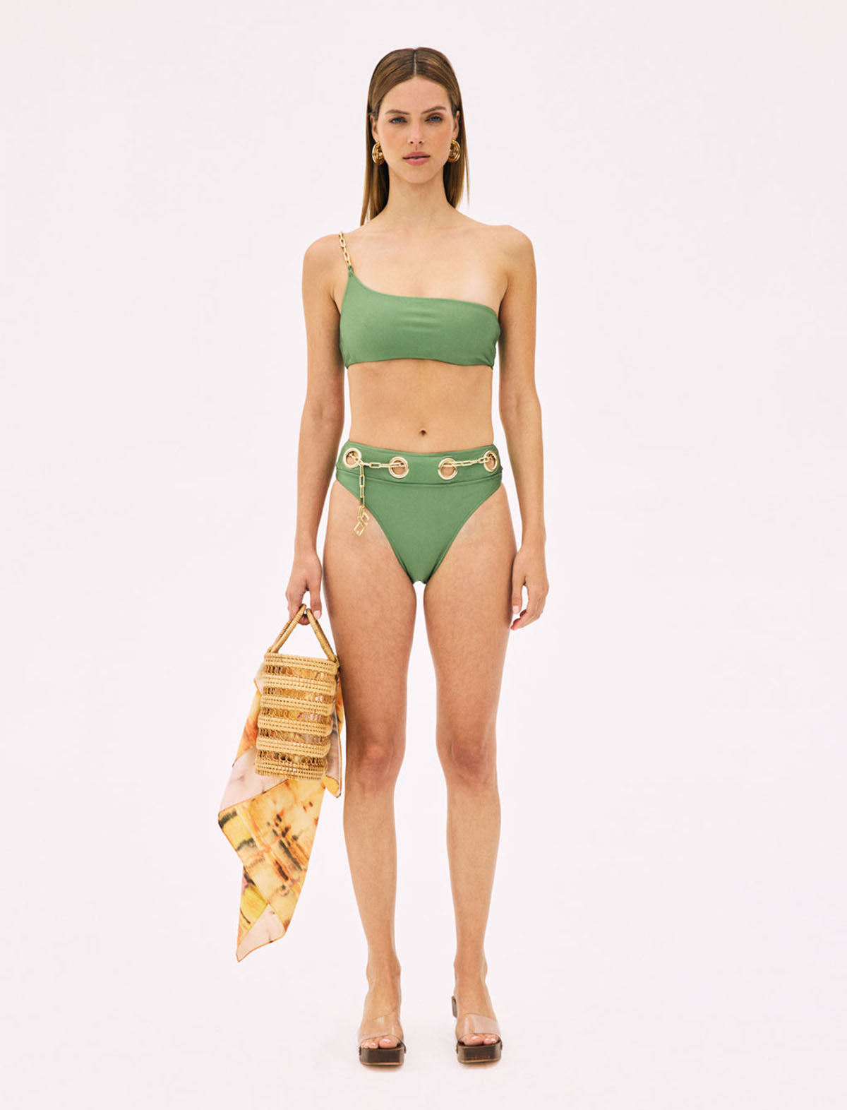 CULT GAIA Jianna Bikini Bottom in Basil